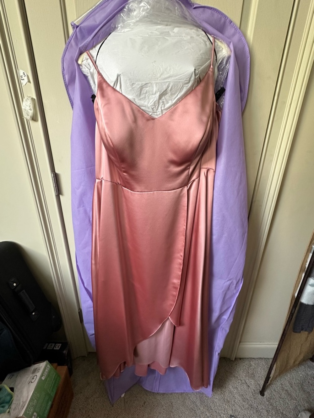 SORELLA VITA Dusty Rose Satin Evening Dress